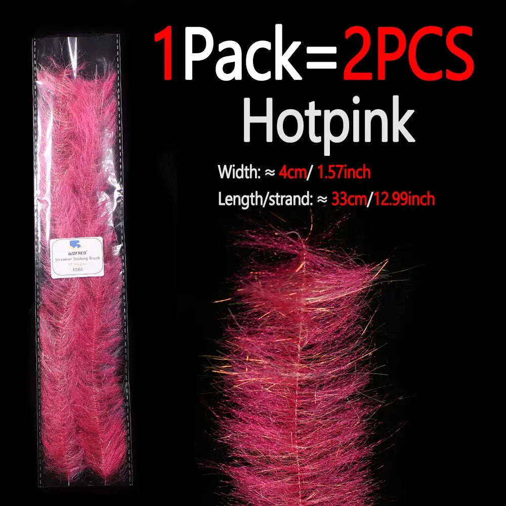 Bimoo 1Pack Flash Streamer Dubbing Brush Fly Tying Material For Minnow Baitfish Streamer Pike Steelhead Saltwater Fishing Lures
