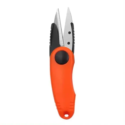 Folding Scissors Shrimp-Shaped Stainless Steel Scissors Clipper Nipper Fish Use Fishing Line Cutter Accessories For Fishing