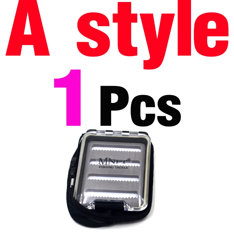 MNFT 1Pcs Fly Fishing Flies Box Fishing Accessories Storage Containers Waterproof Pocketed Fly Nymph Lure Boxes