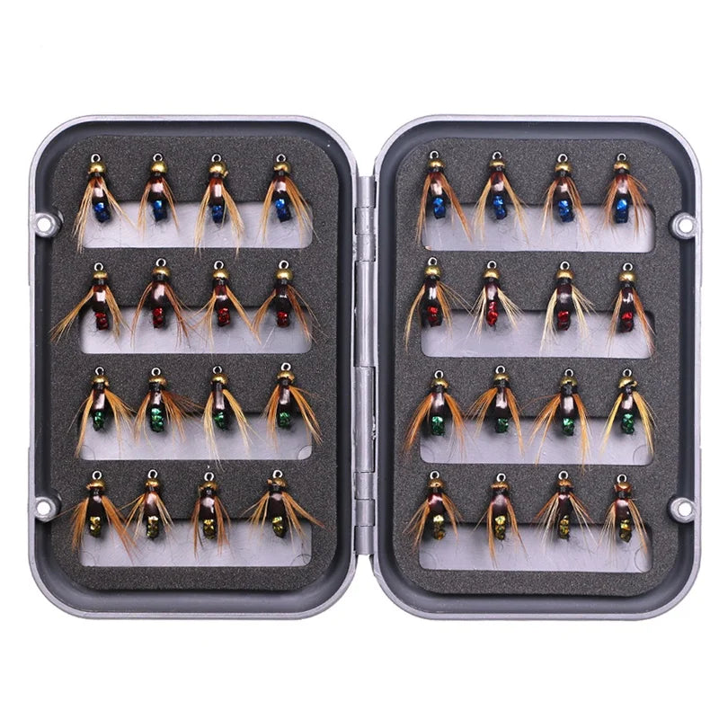 Fly Fishing Flies Kit Artificial Bait Nymph Scud Fly Bug Worm Trout Fishing Flies Insect Fishing lure Pack of 4pcs /8pcs /32pcs