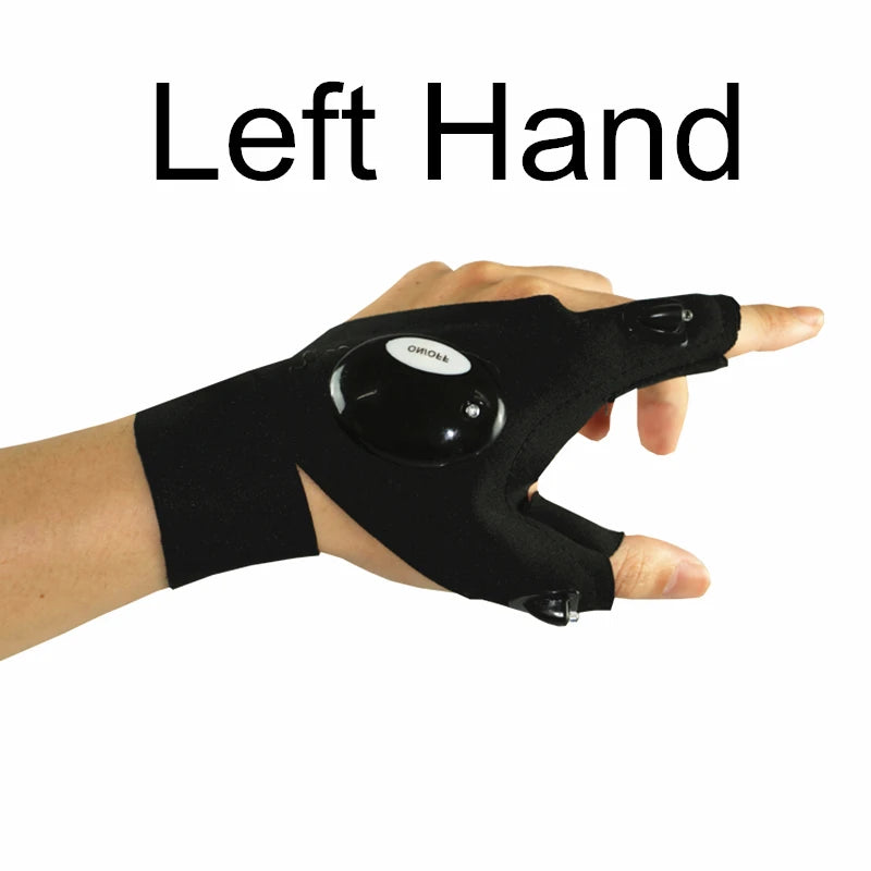 Cycling Gloves With Lights Gloves for Fishing Equipment Accessories Glove With Led Fingerless Light Fingers Mittens Apparel