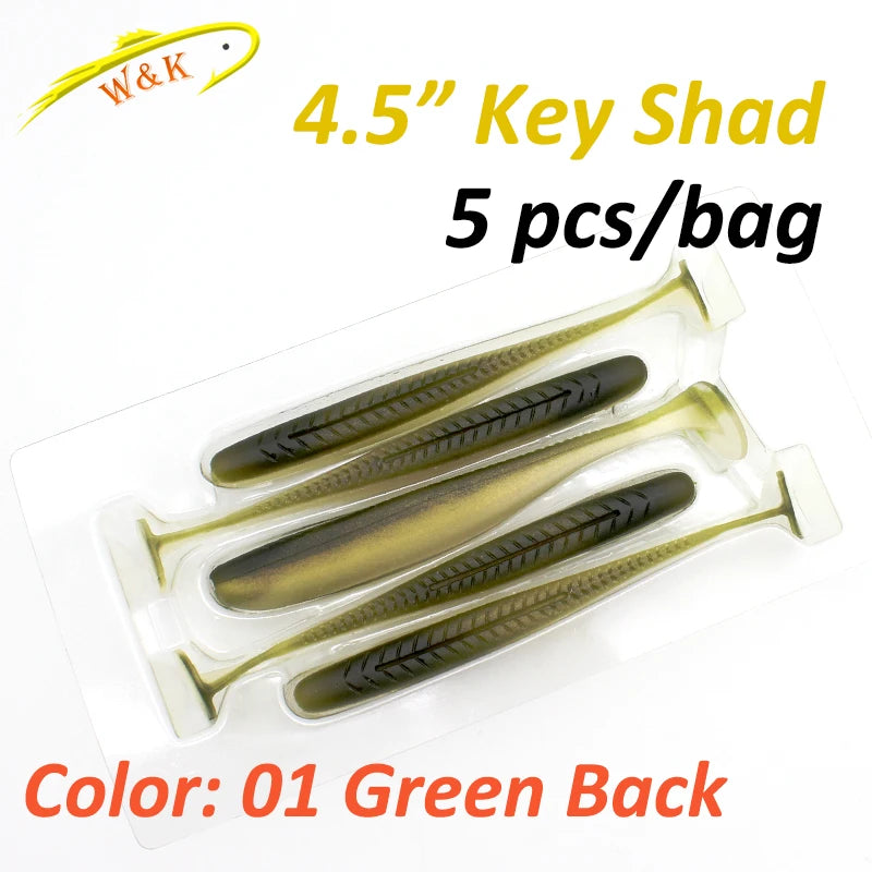 4.5 Inch Super Swimbait for Pike Bass Zander Fishing Shad at 5 PCS Texas RIG Soft Bait Colorfully Swing