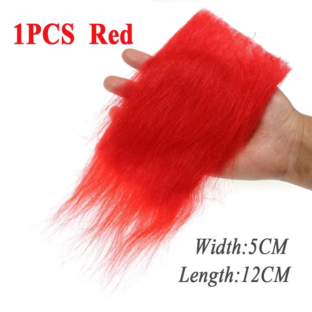 Vtwins Soft Synthetic Fiber Grizzled Furabou Craft Fur Synthetic Material Fly Fishing Tying Materials Streamer Tail Wing Grizzy