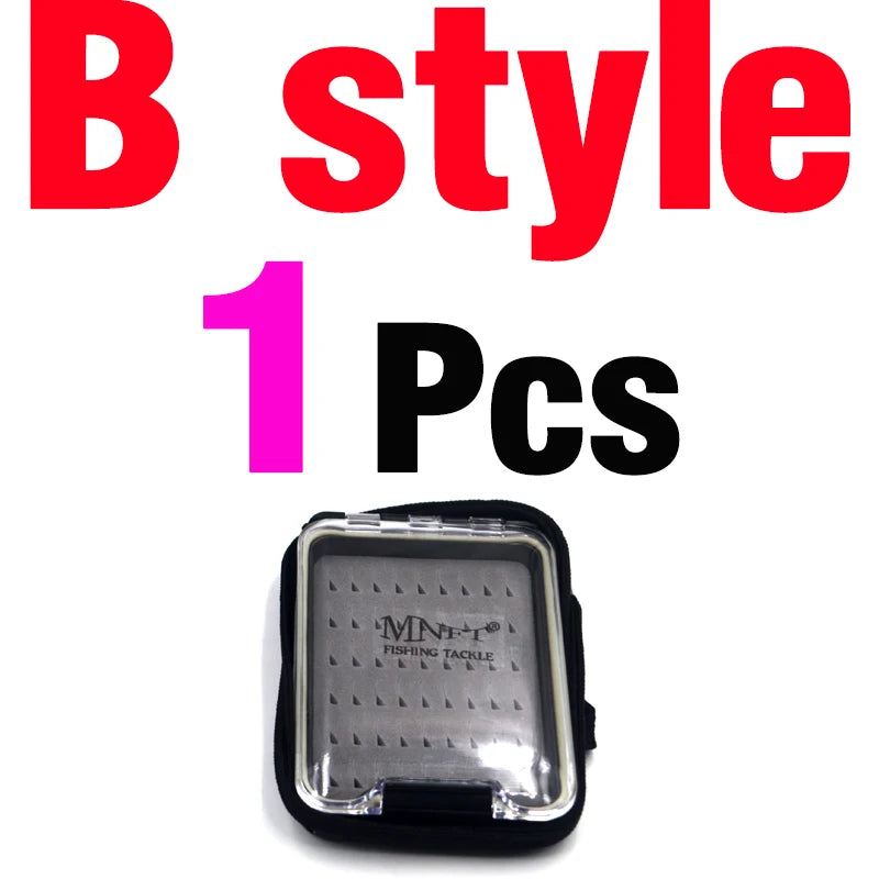 MNFT 1Pcs Fly Fishing Flies Box Fishing Accessories Storage Containers Waterproof Pocketed Fly Nymph Lure Boxes
