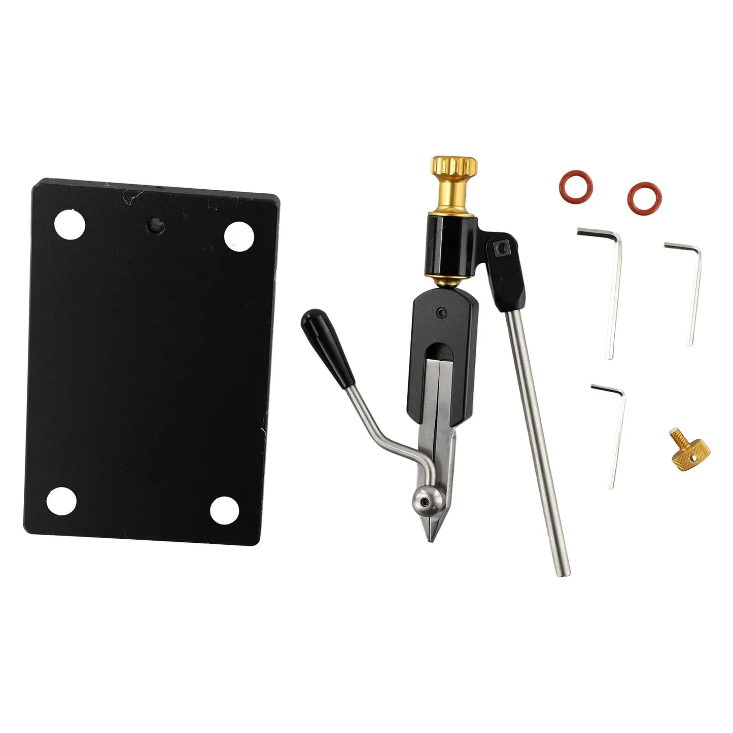 Functional Fly Tying Vise-degrees 19*18*12cm Black Fly Tying Tool Hook Lures Metal Rotation Fly Fishing Flies