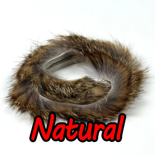 Bimoo 2pcs 5mm Wide Rabbit Fur Hare Zonker Strips for Fly Tying Material Streamer