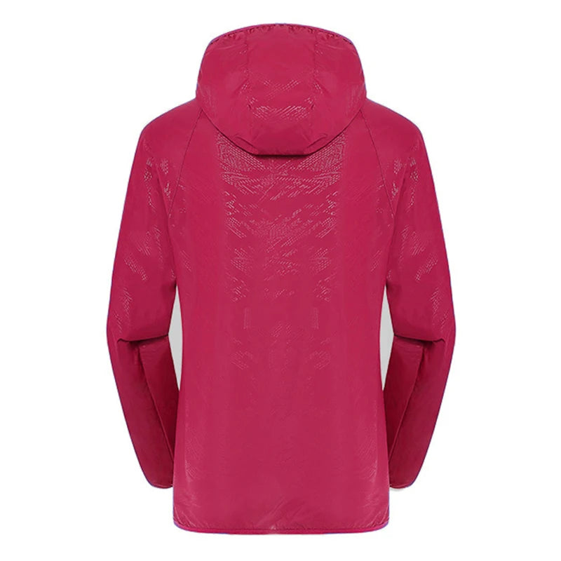 LNGXO Hiking Waterproof Jacket Women Men Camping Running Sun-Protective Windbreaker Quick Dry Outdoor Sport Rain Coat Unisex