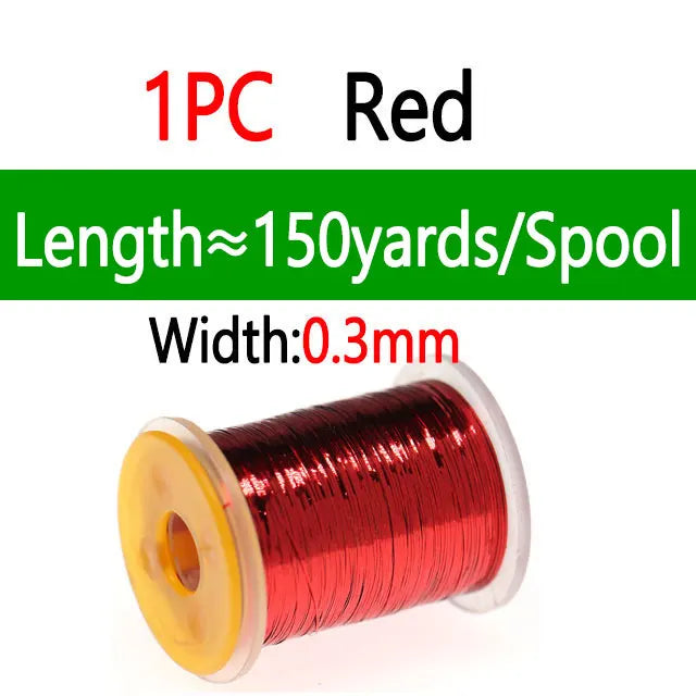 Bimoo 0.3mm /1mm Fly Tying Flat Mylar Tinsel Holographic Flash Tinsel Dry Wet Nymph Streamer Trout Fishing Fly Tying Material