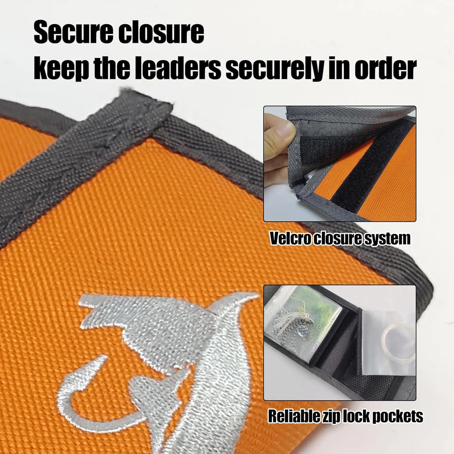Aventik 10 Pockets Fishing Tackle Binder Fly Fishing Leader Tippet Line Wallet Leader Case Tippet Storage Fly Fishing Packet