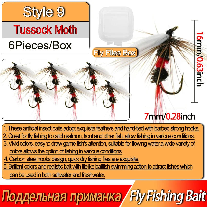 3/6Pcs Fishing Flies Realistic Nymph Scud Fly for Trout Fly Fishing Streamer Tying Artificial Lure Baits