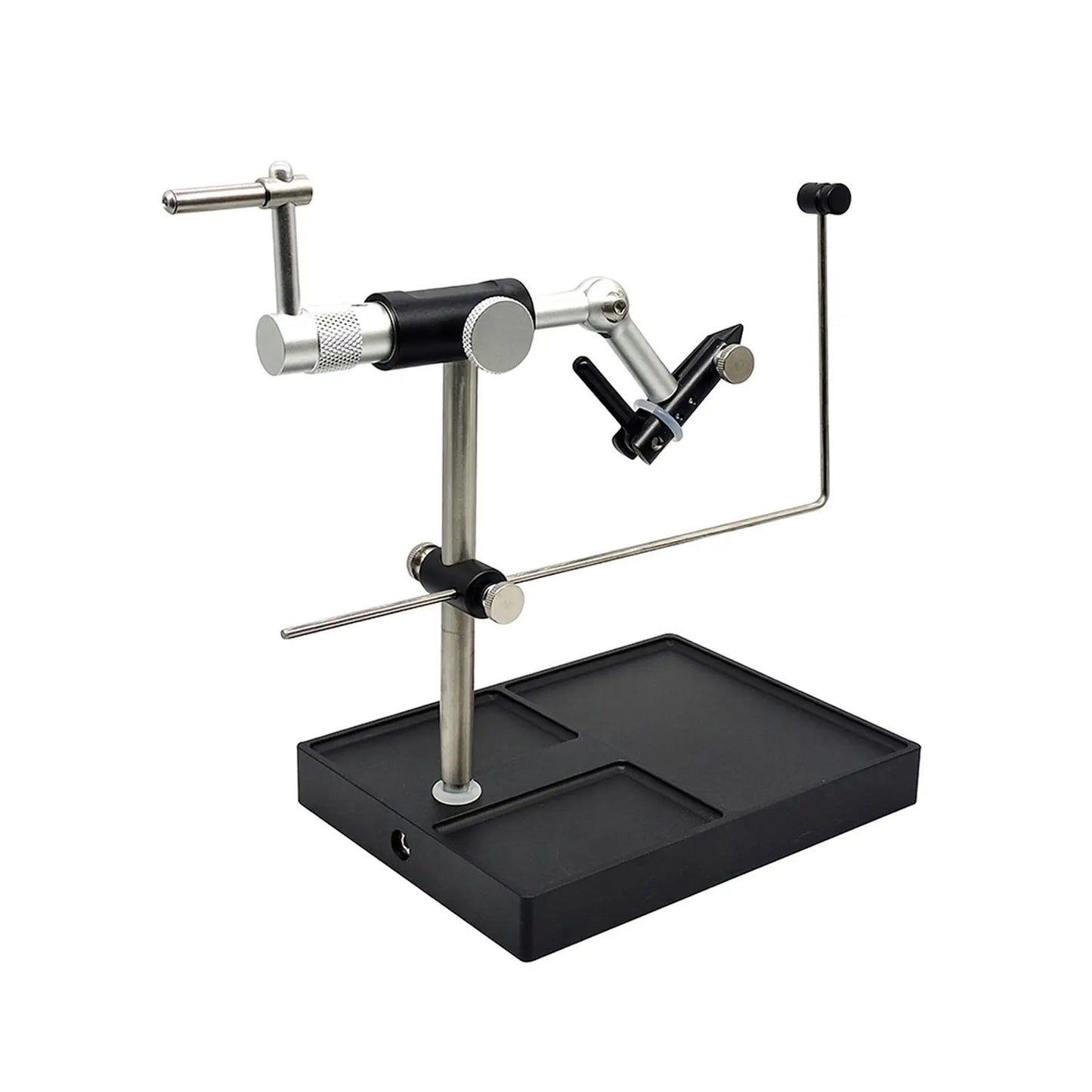 Fly Tying Vise and Pedestal Bobbin Threader Portable Practical, Rotating Fishing Tying Tool Lure Making