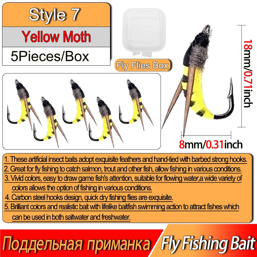 3/6Pcs Fishing Flies Realistic Nymph Scud Fly for Trout Fly Fishing Streamer Tying Artificial Lure Baits