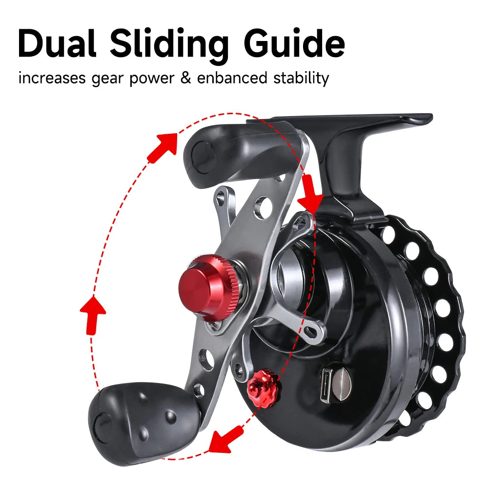 LEOFISHING Professional Winter Spinning Ice Fishing Lure Reels Coil Goods 4 + 1BB 2.6:1 for Fishing Rods Fishing Accessories