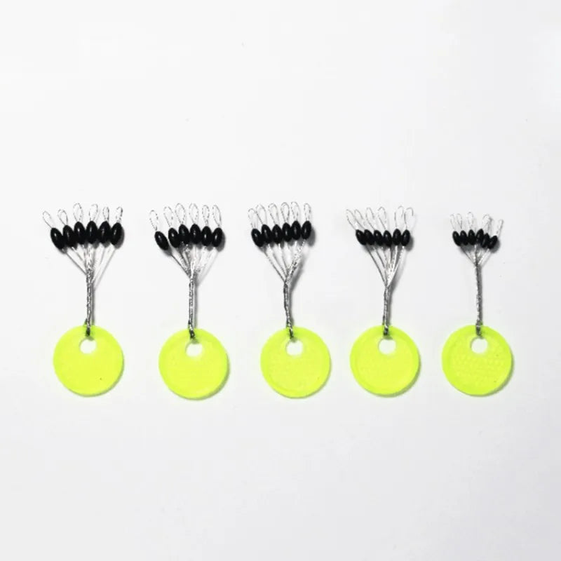 600/120PC 100/20 Group Set Rubber Silicon Space Bean Sea Carp Fishing Black Rubber Oval Stopper Fishing Float Fishing Bobber