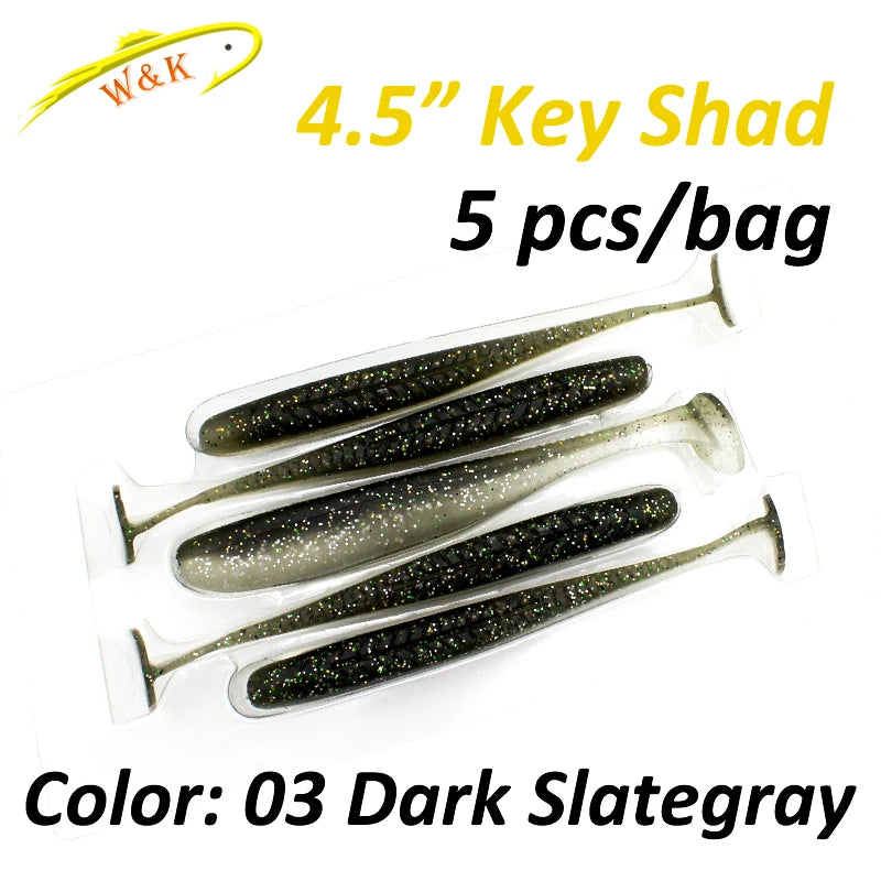 4.5 Inch Super Swimbait for Pike Bass Zander Fishing Shad at 5 PCS Texas RIG Soft Bait Colorfully Swing