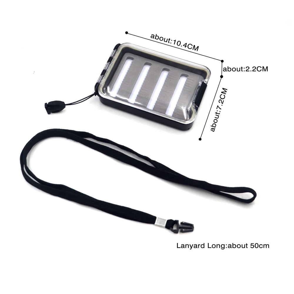 MNFT 1Pcs Fly Fishing Flies Box Fishing Accessories Storage Containers Waterproof Pocketed Fly Nymph Lure Boxes