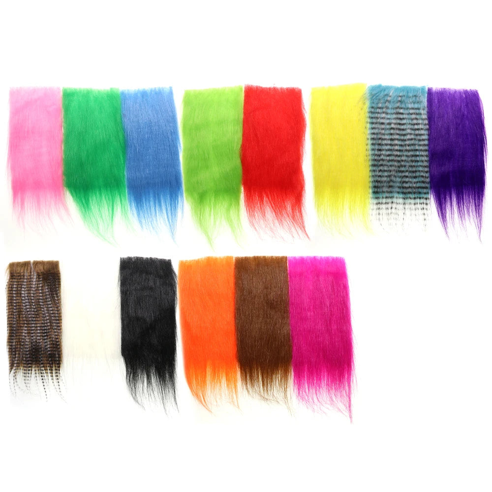 Vtwins Soft Synthetic Fiber Grizzled Furabou Craft Fur Synthetic Material Fly Fishing Tying Materials Streamer Tail Wing Grizzy