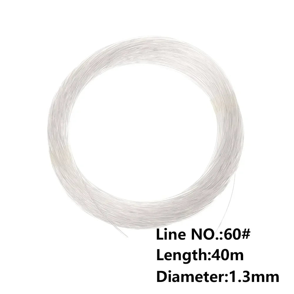 32/35/38/40/45/60/70/80/90/100m 9 Feet Nylon Leader With Loop High Strength Tackle Wire Durable Fly Fishing Line Backing String