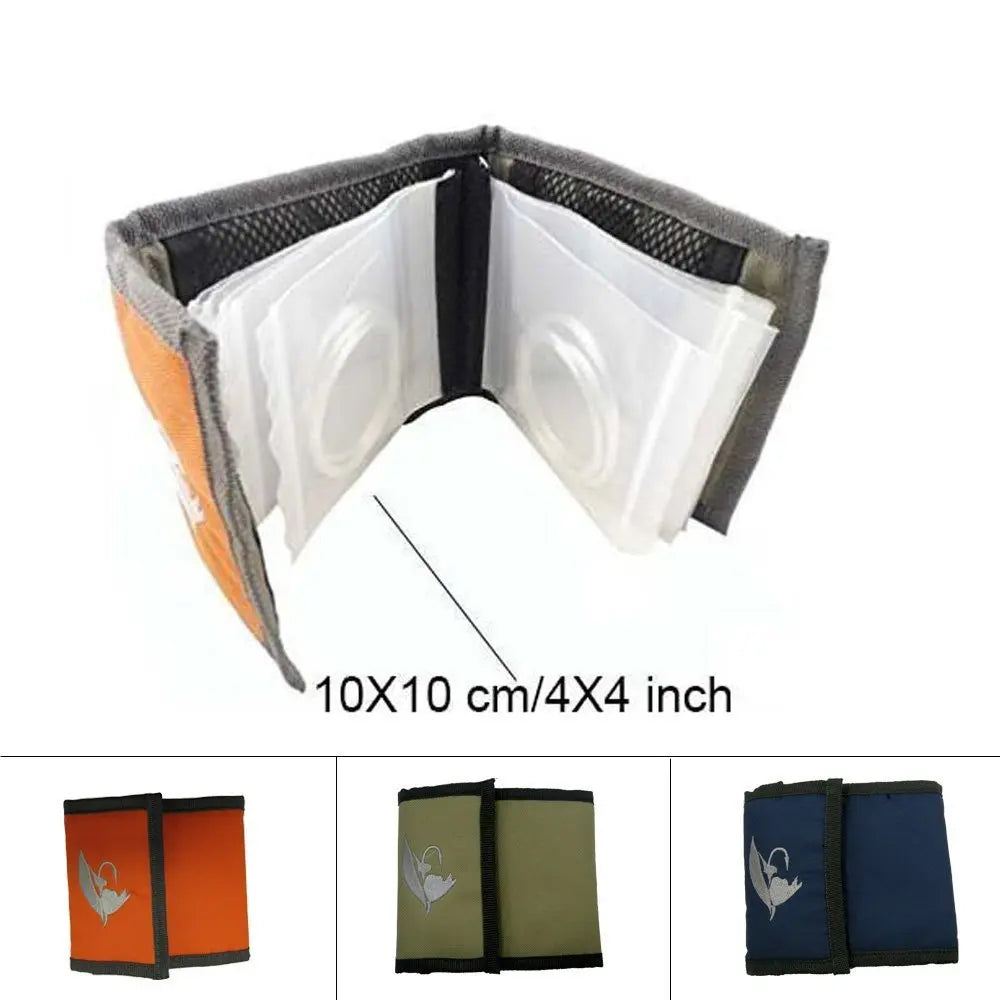 Aventik 10 Pockets Fishing Tackle Binder Fly Fishing Leader Tippet Line Wallet Leader Case Tippet Storage Fly Fishing Packet