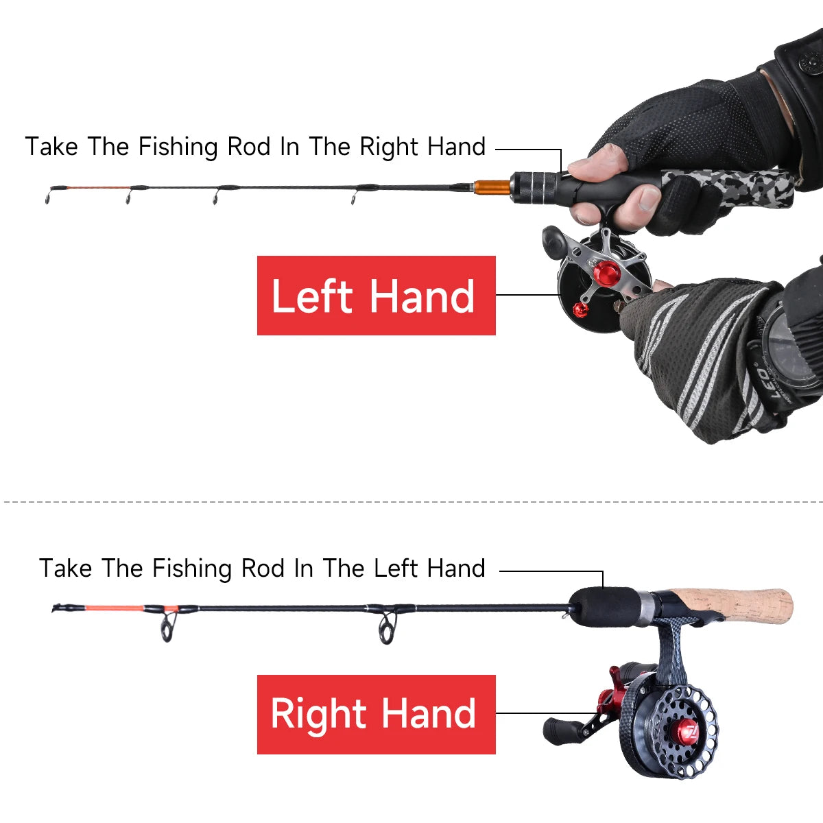 LEOFISHING Professional Winter Spinning Ice Fishing Lure Reels Coil Goods 4 + 1BB 2.6:1 for Fishing Rods Fishing Accessories