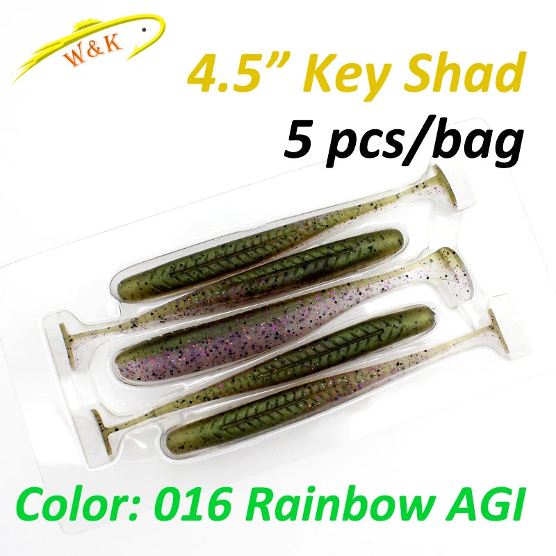 4.5 Inch Super Swimbait for Pike Bass Zander Fishing Shad at 5 PCS Texas RIG Soft Bait Colorfully Swing
