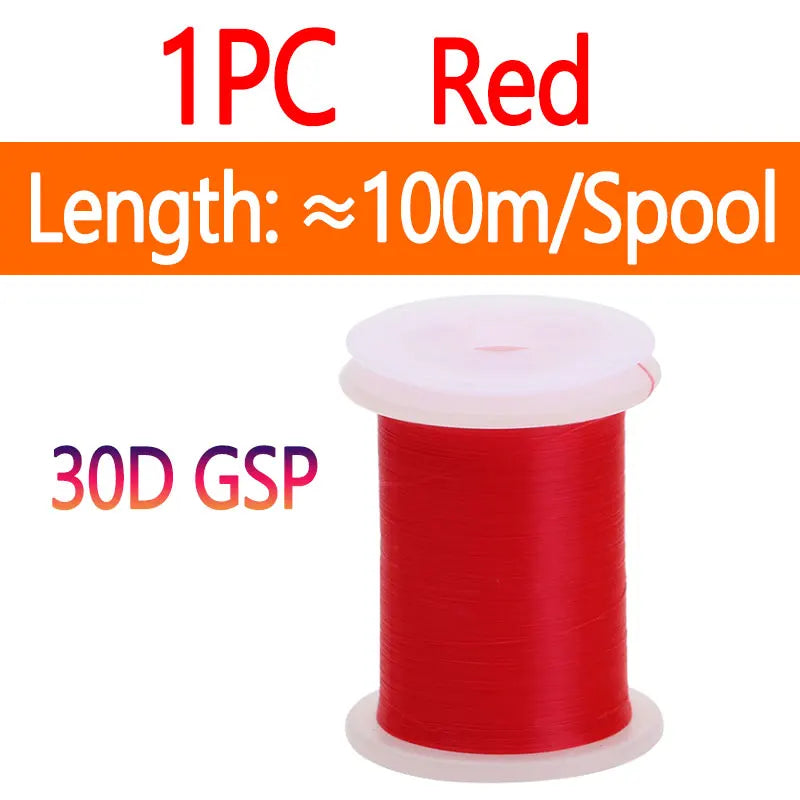 Bimoo 100m 30D GSP Fly Tying Polyethylene Floss Thread High Tensile Fly Tying Material For Small Flies Nymphs Trout Fishing Lure