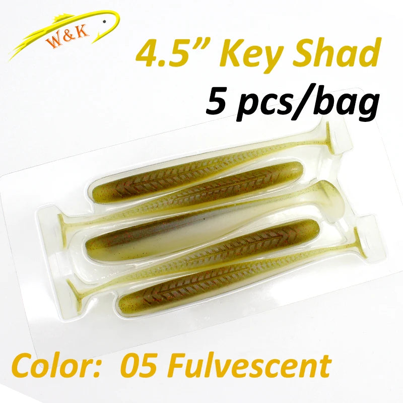 4.5 Inch Super Swimbait for Pike Bass Zander Fishing Shad at 5 PCS Texas RIG Soft Bait Colorfully Swing