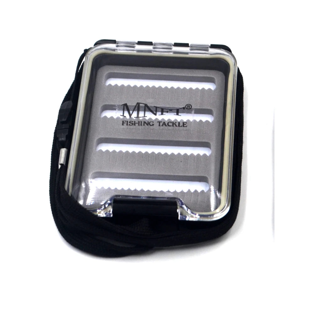 MNFT 1Pcs Fly Fishing Flies Box Fishing Accessories Storage Containers Waterproof Pocketed Fly Nymph Lure Boxes