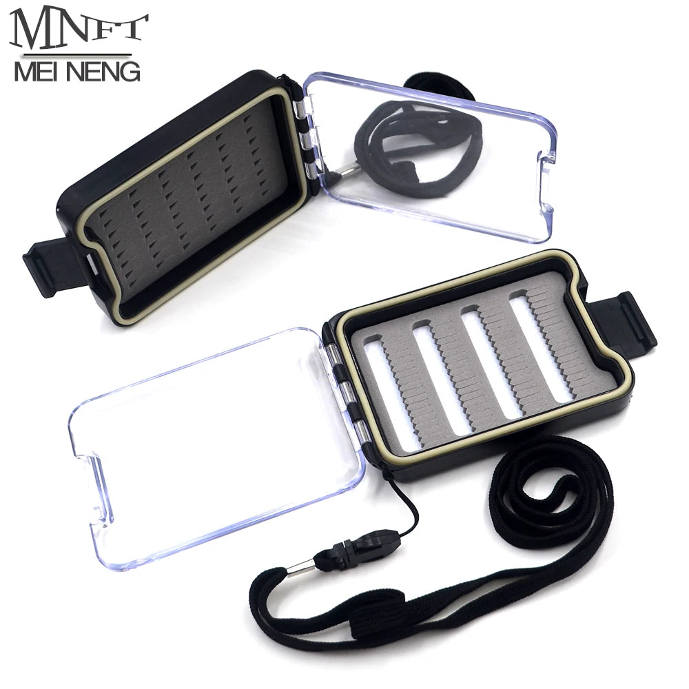 MNFT 1Pcs Fly Fishing Flies Box Fishing Accessories Storage Containers Waterproof Pocketed Fly Nymph Lure Boxes