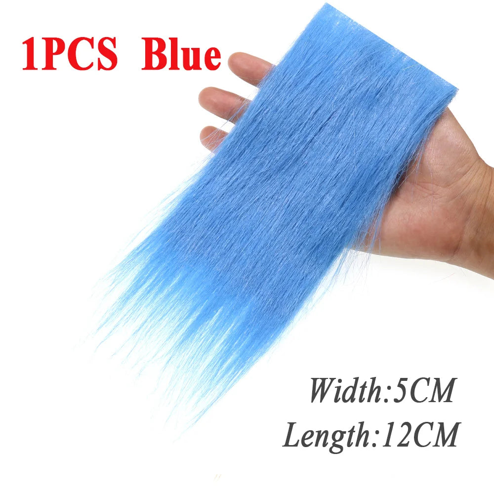 Vtwins Soft Synthetic Fiber Grizzled Furabou Craft Fur Synthetic Material Fly Fishing Tying Materials Streamer Tail Wing Grizzy