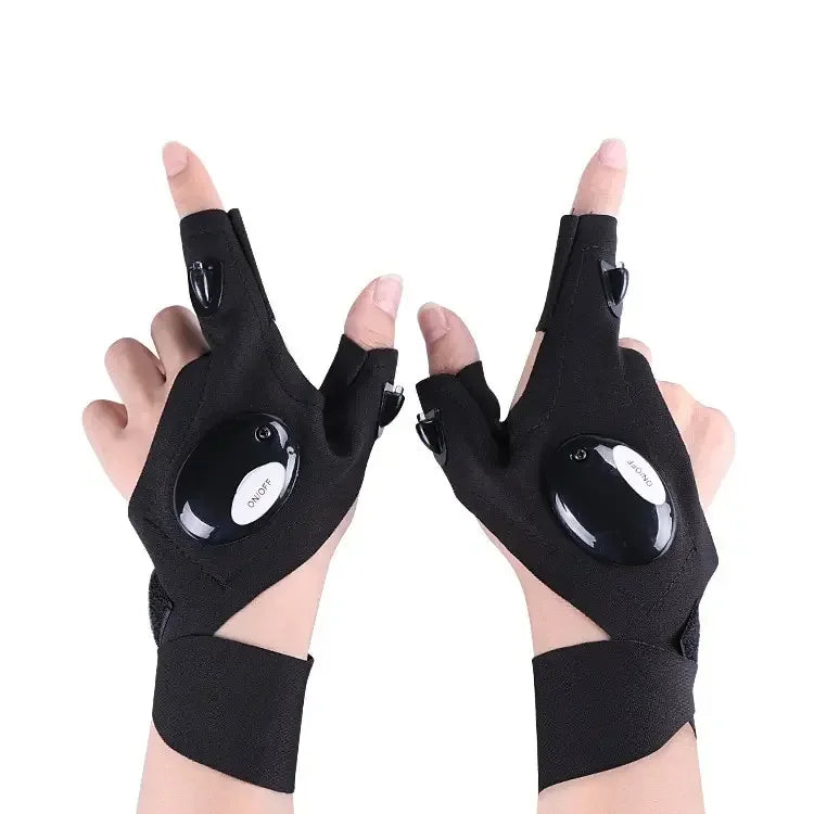 Cycling Gloves With Lights Gloves for Fishing Equipment Accessories Glove With Led Fingerless Light Fingers Mittens Apparel