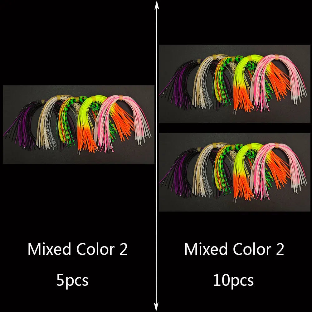 5/10 Bundles silicon skirts fishing lure Spinner bait Buzzbait silk Rubber Jig Lures Fly Tying Material Fishing Accessories