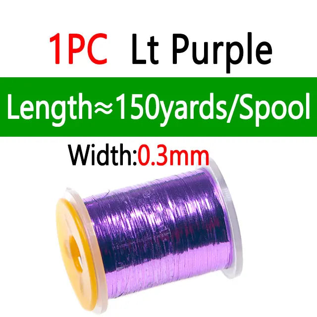 Bimoo 0.3mm /1mm Fly Tying Flat Mylar Tinsel Holographic Flash Tinsel Dry Wet Nymph Streamer Trout Fishing Fly Tying Material