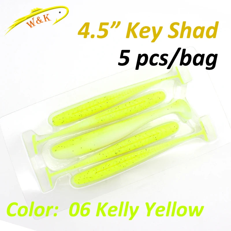 4.5 Inch Super Swimbait for Pike Bass Zander Fishing Shad at 5 PCS Texas RIG Soft Bait Colorfully Swing