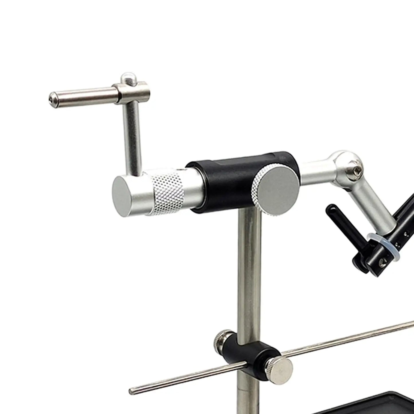 Fly Tying Vise and Pedestal Bobbin Threader Portable Practical, Rotating Fishing Tying Tool Lure Making