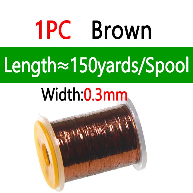 Bimoo 0.3mm /1mm Fly Tying Flat Mylar Tinsel Holographic Flash Tinsel Dry Wet Nymph Streamer Trout Fishing Fly Tying Material