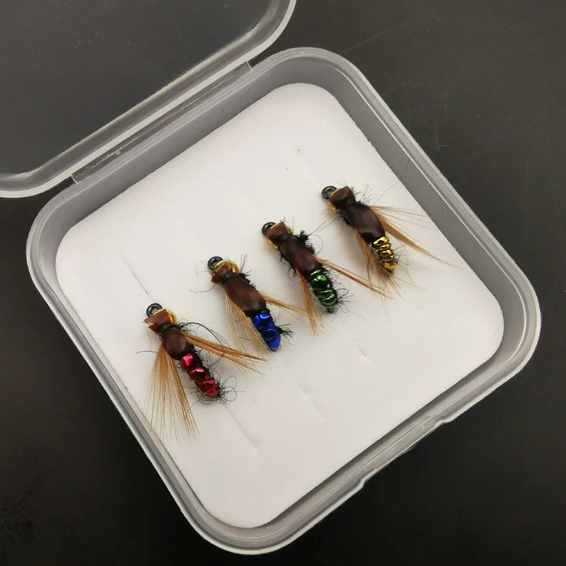 Fly Fishing Flies Kit Artificial Bait Nymph Scud Fly Bug Worm Trout Fishing Flies Insect Fishing lure Pack of 4pcs /8pcs /32pcs