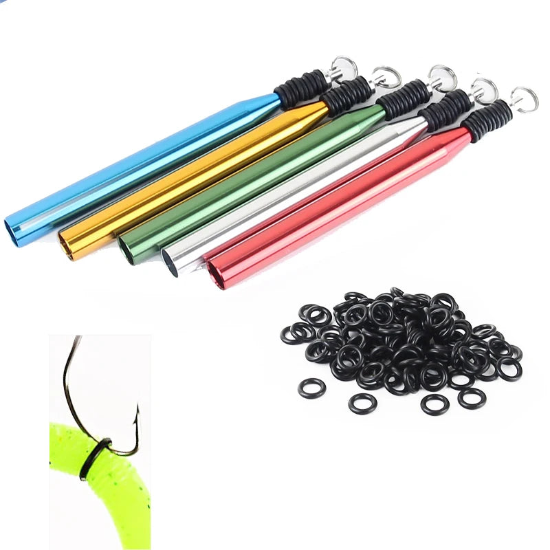 Lure Bait Neko Rig Wacky Rig Tool Worm O Ring Wacky Ring Kit Bass Senko Soft Bait Fishing Tackle Set