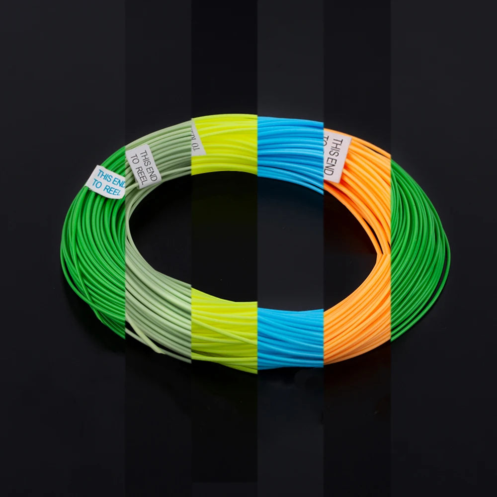 HERCULES Fly Fishing Line Floating Weight Forward Fly Line with Double Welded Loop, Fluorescent Yellow WF5F WF6F WF7F WF8F 100FT