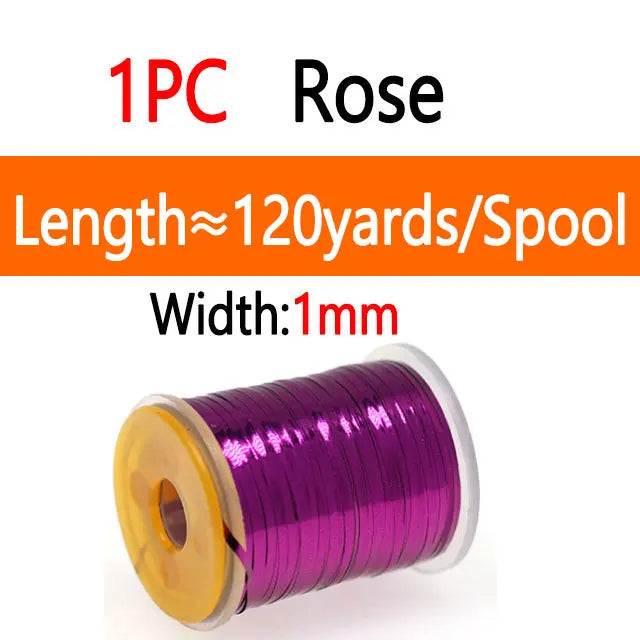 Bimoo 0.3mm /1mm Fly Tying Flat Mylar Tinsel Holographic Flash Tinsel Dry Wet Nymph Streamer Trout Fishing Fly Tying Material