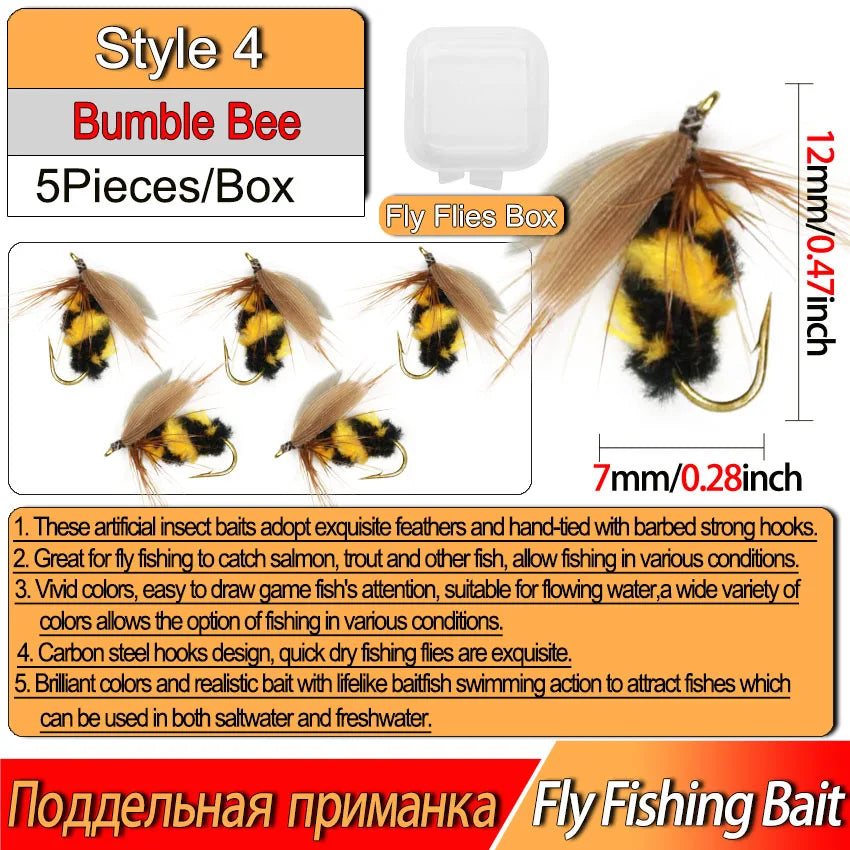 3/6Pcs Fishing Flies Realistic Nymph Scud Fly for Trout Fly Fishing Streamer Tying Artificial Lure Baits