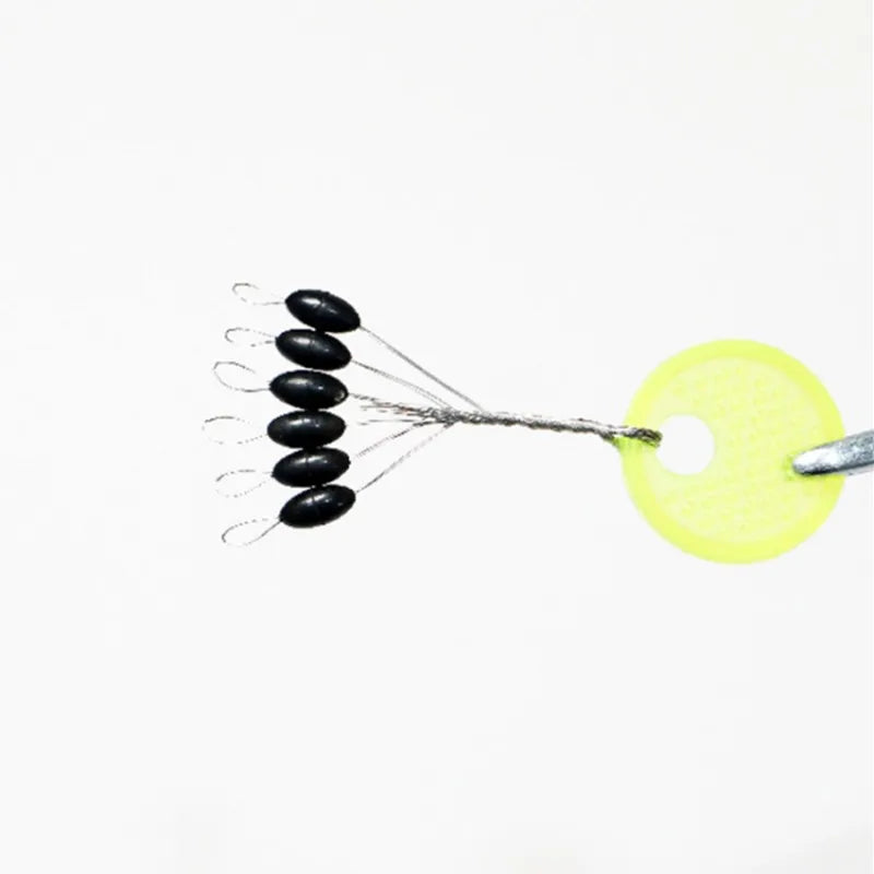 600/120PC 100/20 Group Set Rubber Silicon Space Bean Sea Carp Fishing Black Rubber Oval Stopper Fishing Float Fishing Bobber