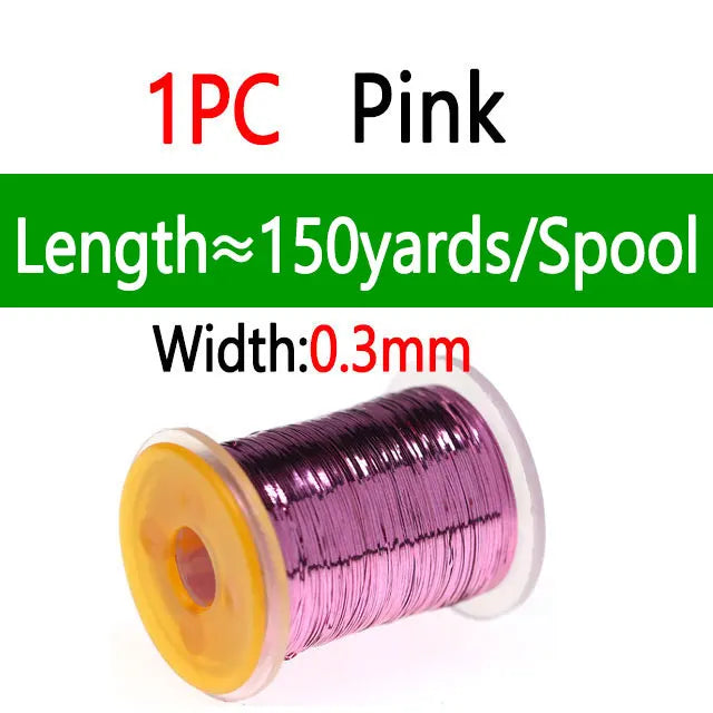 Bimoo 0.3mm /1mm Fly Tying Flat Mylar Tinsel Holographic Flash Tinsel Dry Wet Nymph Streamer Trout Fishing Fly Tying Material