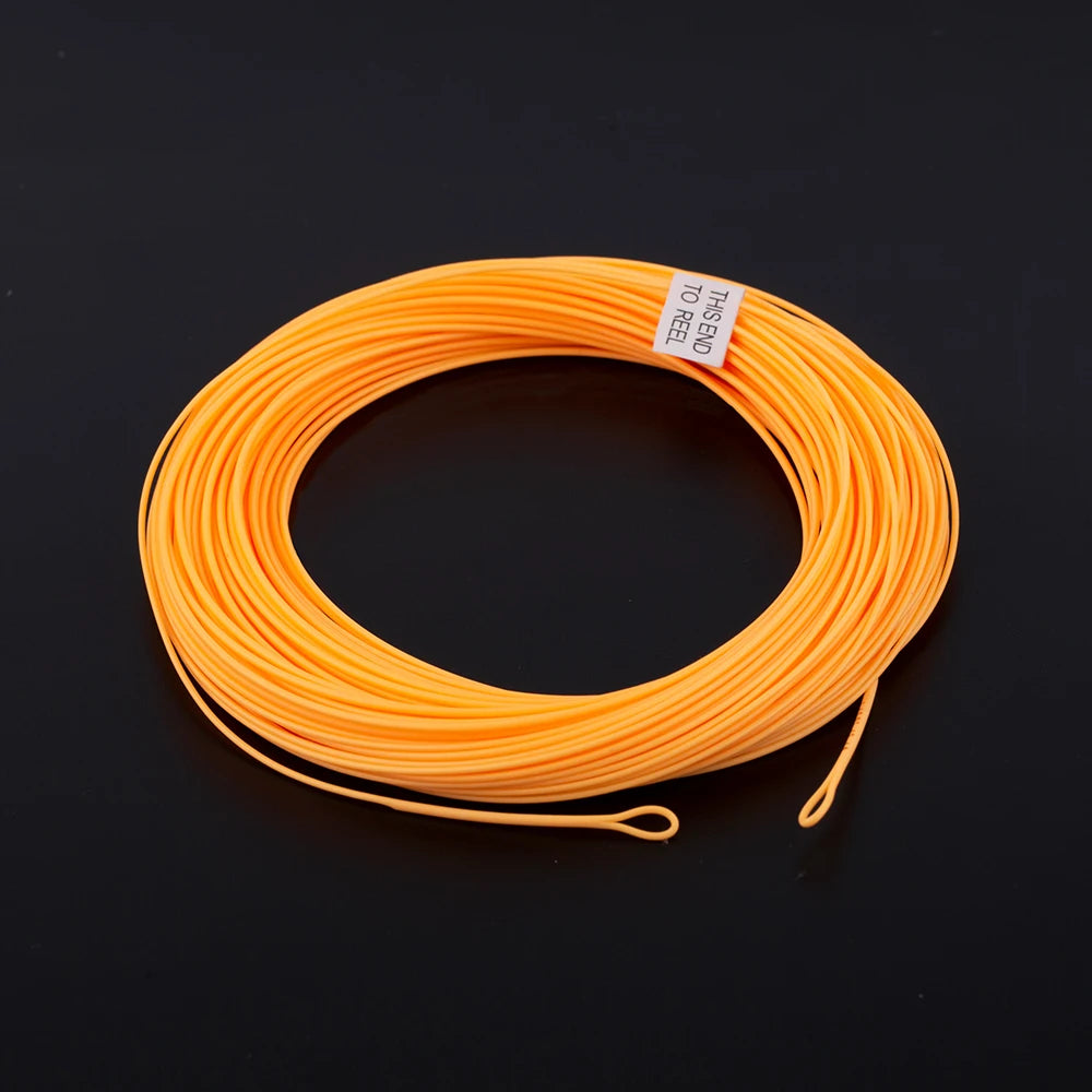 HERCULES Fly Fishing Line Floating Weight Forward Fly Line with Double Welded Loop, Fluorescent Yellow WF5F WF6F WF7F WF8F 100FT