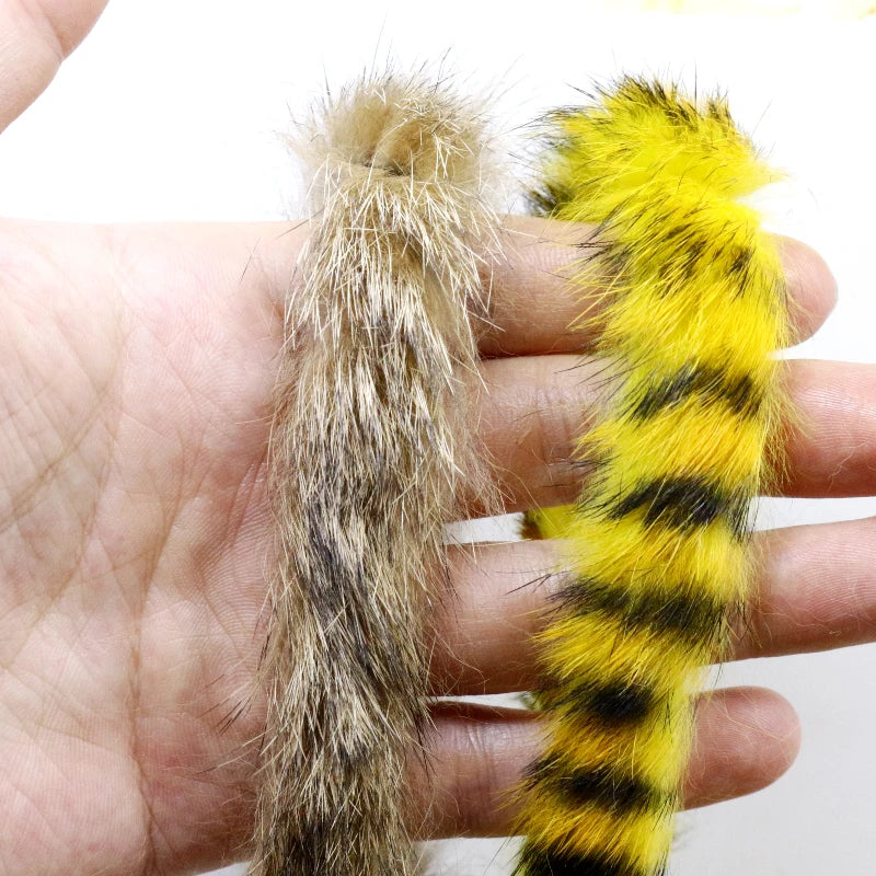 3strips/pack fly tying magnum zonker rabbit strips 8mm width larger zonker for Pike&Musky big streamer pattern&saltwater flies