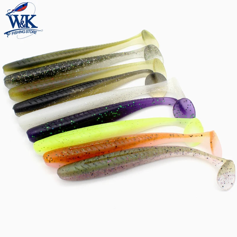 4.5 Inch Super Swimbait for Pike Bass Zander Fishing Shad at 5 PCS Texas RIG Soft Bait Colorfully Swing