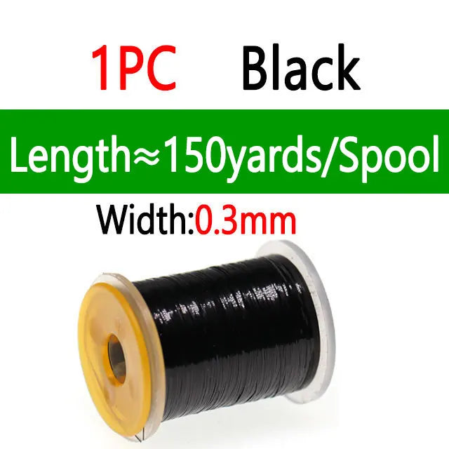 Bimoo 0.3mm /1mm Fly Tying Flat Mylar Tinsel Holographic Flash Tinsel Dry Wet Nymph Streamer Trout Fishing Fly Tying Material