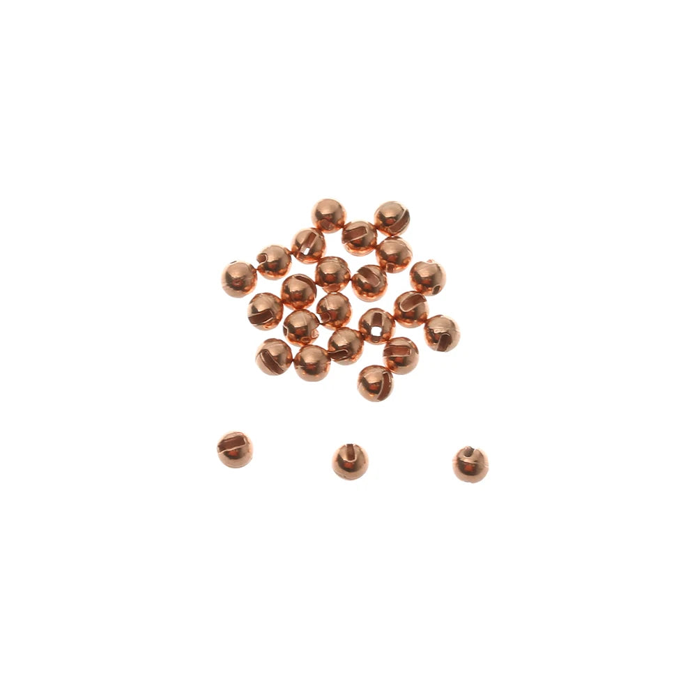 25 Pcs New 2.5mm/3.0mm/3.5mm Durable Slotted Tungsten Beads Fly Tying Beads Nice-Designed Fly Tying Material Fishing Accessories