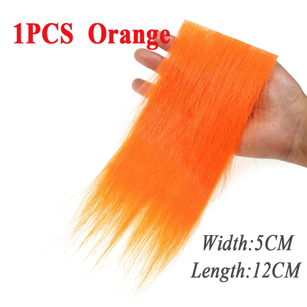 Vtwins Soft Synthetic Fiber Grizzled Furabou Craft Fur Synthetic Material Fly Fishing Tying Materials Streamer Tail Wing Grizzy