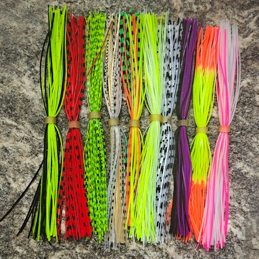5/10 Bundles silicon skirts fishing lure Spinner bait Buzzbait silk Rubber Jig Lures Fly Tying Material Fishing Accessories
